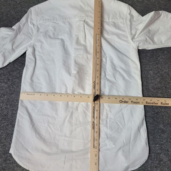 Fred Perry Button Down Men's Size S Shirt White Striped Collar Red Blue - Picture 7 of 11